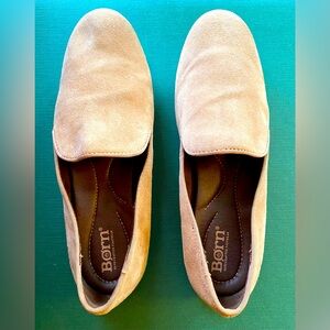 Size 7 Born Tan Suede Loafer